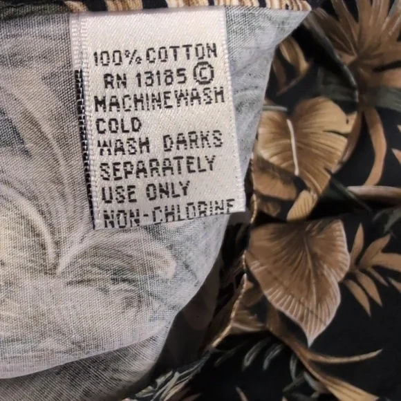 Vintage Pierre Cardin Hawaiian Shirt Tropical Print Cotton Made in Korea Resort - Picture 10 of 12